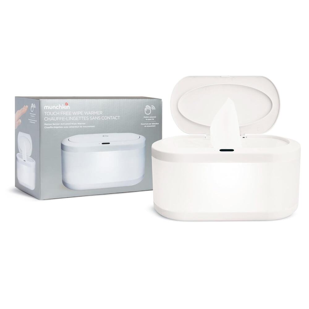 Munchkin Touch Free Baby Wipe Warmer with Nightlight & Motion Sensor, White